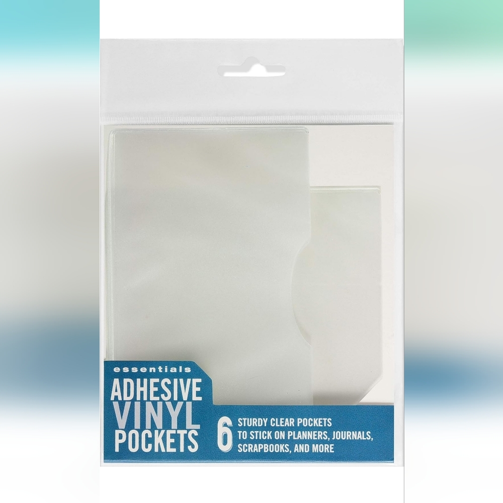 Adhesive Vinyl pockets for journals and agendas